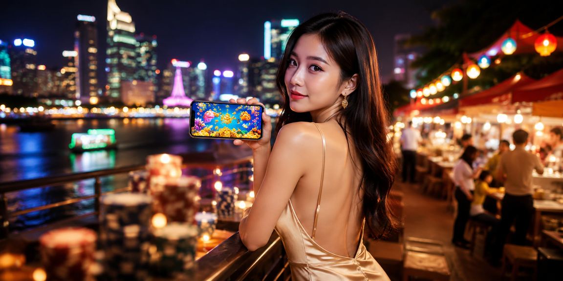 Không khí chợ đêm Sài Gòn nơi người dùng truy cập nền tảng thể thao trực tuyến qua điện thoại