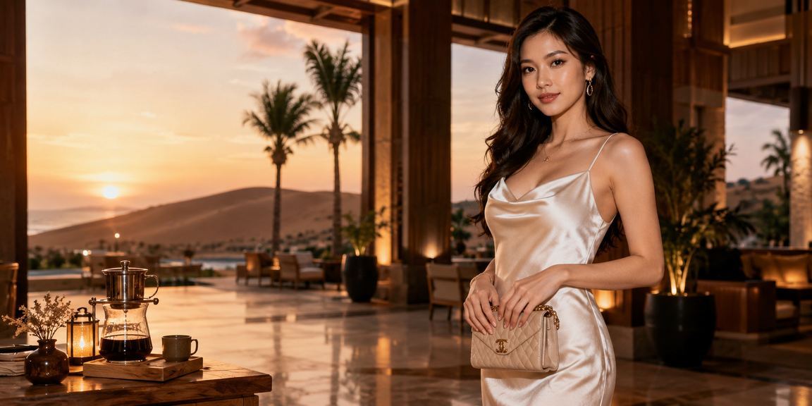 Người chơi tại Mũi Né thư giãn với cốc cà phê và theo dõi cược thể thao trên điện thoại