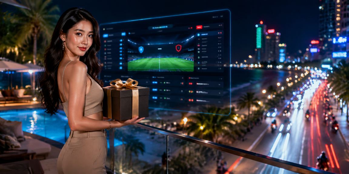 Ánh đèn neon rực rỡ tại Nha Trang phản chiếu không khí giải trí cá cược sôi động về đêm